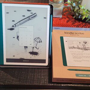 64GB Metallic Jade Kindle Scribe with Cover